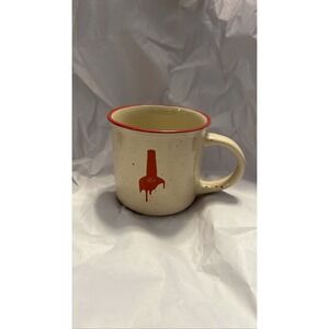 Maker's Mark Bourbon S IV Ceramic Coffee Mug Cup Red Tan Speckled Whiskey